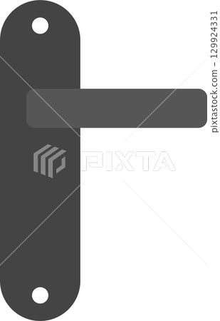 A minimalist gray door handle with a long backplate and a simple, horizontal grip design. A minimalist gray door handle with a long backplate and a simple, horizontal grip design. 129924331