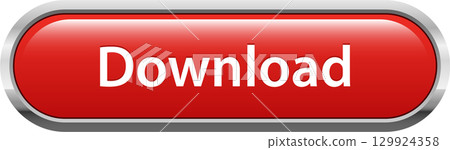 A red download button with a silver border is against a black backdrop for quick access. 129924358
