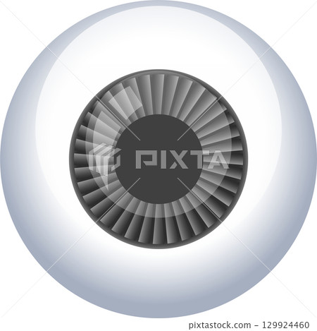 Stylized eye graphic with complex, shaded iris, conveying a sense of observation and vigilance. Stylized eye graphic with complex, shaded iris, conveying a sense of observation and vigilance. 129924460