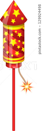 Whimsical firework, adorned with bright yellow stars, is set to spark with light and excitement. Whimsical firework, adorned with bright yellow stars, is set to spark with light and excitement. 129924498