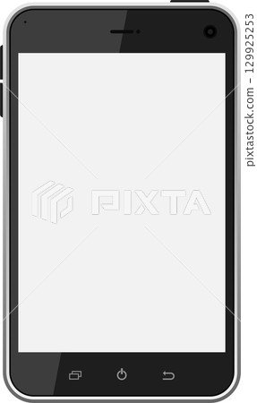 A sleek mobile device with a blank screen showcasing its modern design and intuitive interface. A sleek mobile device with a blank screen showcasing its modern design and intuitive interface. 129925253
