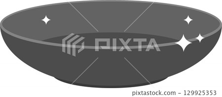 A gray, round bowl is shown with white star shapes near the edges. Empty bowl ready to use. A gray, round bowl is shown with white star shapes near the edges. Empty bowl ready to use. 129925353