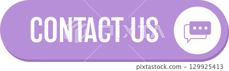 A rounded purple button with the instruction to 'Contact Us' and a message bubble icon. 129925413