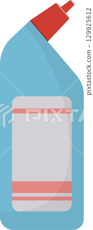 Vector illustration of a colorful plastic bottle with a red cap and a gray label on it. Vector illustration of a colorful plastic bottle with a red cap and a gray label on it. 129925612