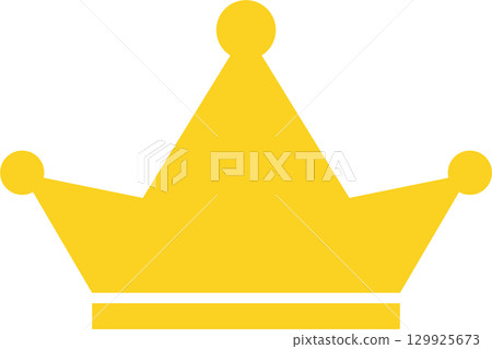 Three Point Crown Shape A golden crown with three points adorns a stark... - Stock Illustration ...