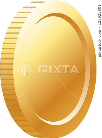 Golden coin with an outer ring, perfect for representing wealth, finance, or digital currency. Golden coin with an outer ring, perfect for representing wealth, finance, or digital currency. 129925801