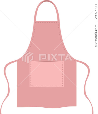 A pink apron with a pocket, perfect for cooking, baking, gardening, or crafting projects. 129925845
