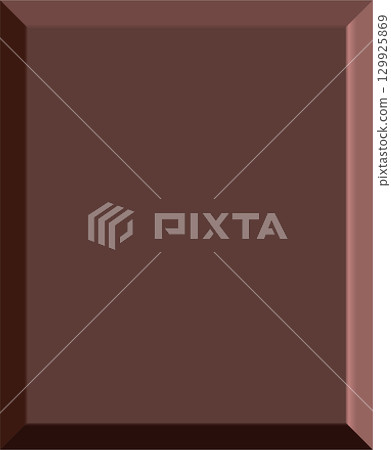 A brown textured frame with three-dimensional edges creating a simple abstract composition. 129925869