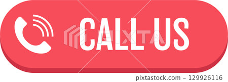 Red button with 'CALL US' text and a phone icon, suggesting immediate assistance or communication. 129926116