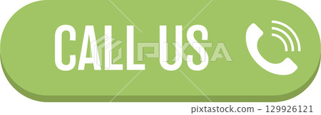 Green call button with text "CALL US" and phone icon, encouraging immediate communication. Green call button with text "CALL US" and phone icon, encouraging immediate communication. 129926121