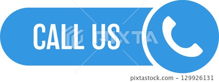 Blue 'Call Us' button with white text and telephone icon, encourages communication and outreach. Blue 'Call Us' button with white text and telephone icon, encourages communication and outreach. 129926131