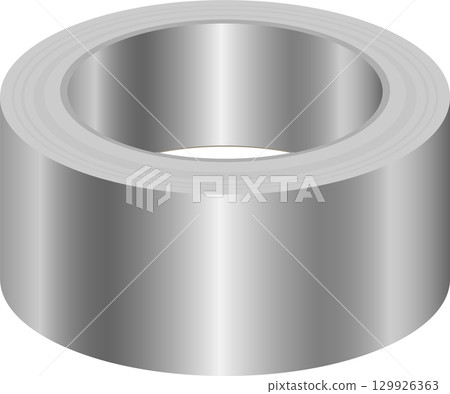 A close-up shot showcases a metallic-colored, cylindrical, hollow tube on a contrasting backdrop. 129926363