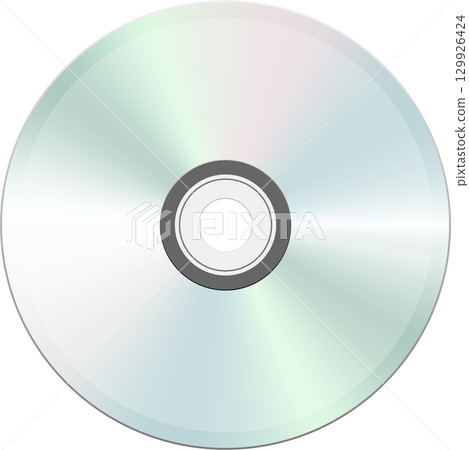 A reflective disc with a hole in the center, perfect for storing digital information. A reflective disc with a hole in the center, perfect for storing digital information. 129926424