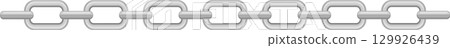 Silver chain with oval and straight links, creating a sense of connection and interdependence. 129926439