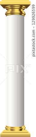 Ornate column illustration, showcasing classical architecture design elements and golden accents. Ornate column illustration, showcasing classical architecture design elements and golden accents. 129926599