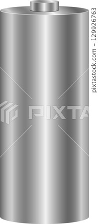 A metallic cylindrical object with a smaller cylinder on top, reflecting light evenly. A metallic cylindrical object with a smaller cylinder on top, reflecting light evenly. 129926763