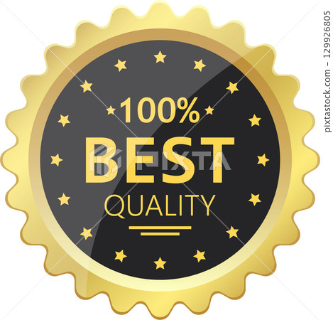 Golden 100% Best Quality seal, a symbol of excellence and trustworthiness. For product assurance 129926805