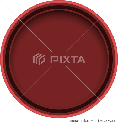 Crimson Roundel: A simple round object rendered in shades of red, encircled by a shadowed border. Crimson Roundel: A simple round object rendered in shades of red, encircled by a shadowed border. 129926983