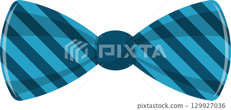 Stylish blue striped bow tie, perfect for adding a touch of dapper charm to any outfit. 129927036