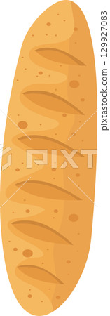 A golden-brown, crusty loaf of bread with defined scoring marks, perfect for sandwiches. A golden-brown, crusty loaf of bread with defined scoring marks, perfect for sandwiches. 129927083