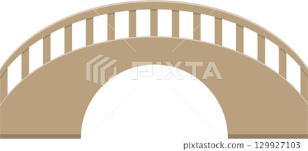 Illustration of a small arch bridge, perfect for crossing a stream or creating a garden accent. Illustration of a small arch bridge, perfect for crossing a stream or creating a garden accent. 129927103