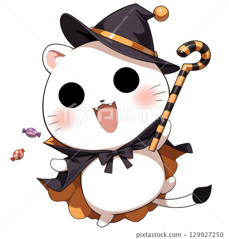 Stoat enjoying Halloween Stoat enjoying Halloween 129927250