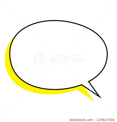 Simple speech bubble illustration on white background 129927298
