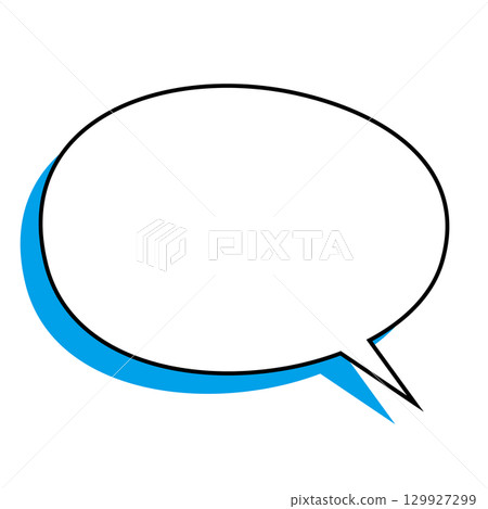 Simple speech bubble illustration on white background Simple speech bubble illustration on white background 129927299