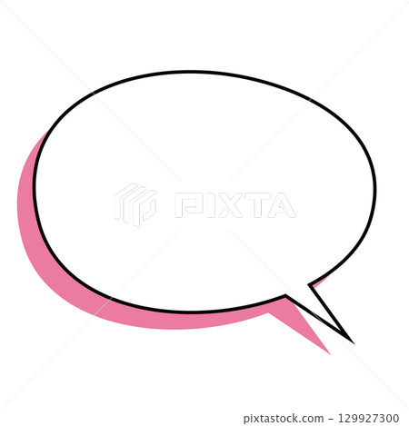 Simple speech bubble illustration on white background 129927300
