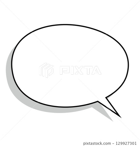Simple speech bubble illustration on white background 129927301