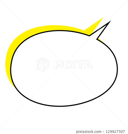 Simple speech bubble illustration on white background 129927307
