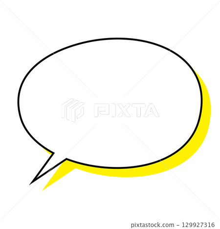 Simple speech bubble illustration on white background 129927316
