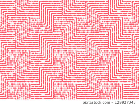 Abstract geometric pattern with stripes, lines. Seamless vector background. White and pink ornament. Simple lattice graphic design 129927343