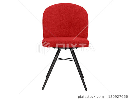 Modern red upholstered chair with metal legs Modern red upholstered chair with metal legs 129927666