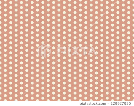 Cute retro pink polka dot wallpaper illustration 129927930