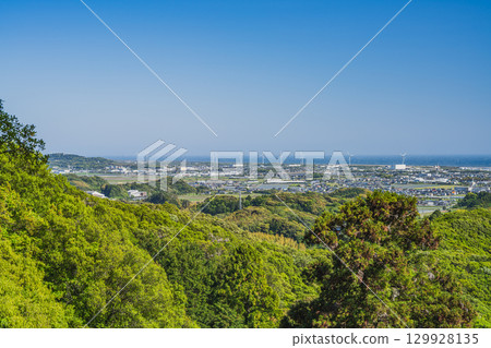 Scenery around Takatenjin Castle ruins in Kakegawa City (Shizuoka Prefecture) 129928135