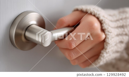 Hand Gripping Modern Stainless Steel Door Handle 129928492