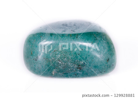 Macro mineral stone aventurine green on white background Macro mineral stone aventurine green on white background 129928881
