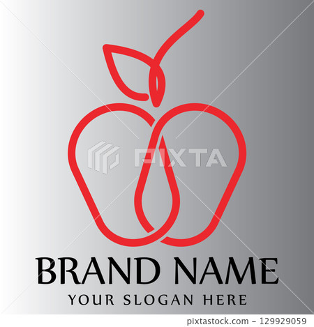 Iconic Apple Inspired Emblem 129929059