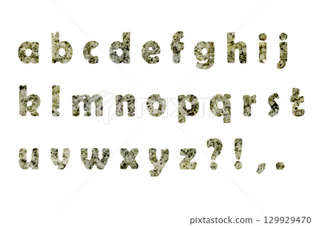 Alphabet 2 lowercase stone texture chipped Alphabet 2 lowercase stone texture chipped 129929470