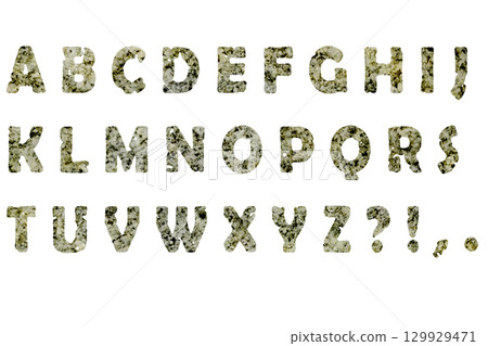 字母 2 大寫石頭紋理缺口 129929471