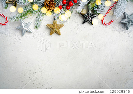 Christmas and New Year background 129929546