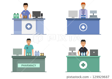 Pharmacy counter 129929687