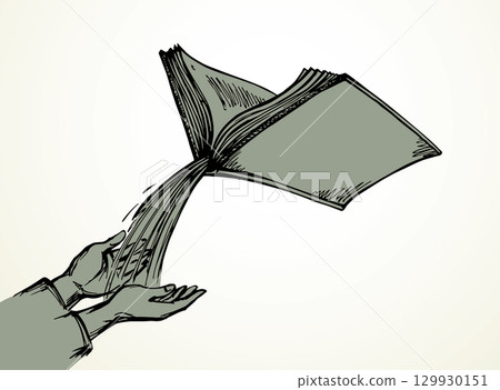 Vector drawing. Water from book 129930151