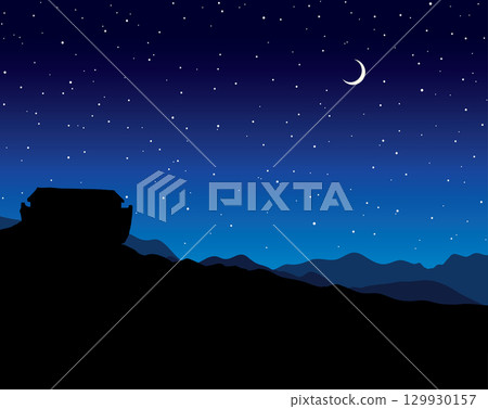 Biblical Noah's Ark. Vector drawing Biblical Noah's Ark. Vector drawing 129930157