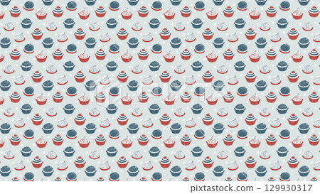 時尚紙杯蛋糕桌布 129930317