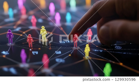 A symbol of global networks and business that connect the world 129930596