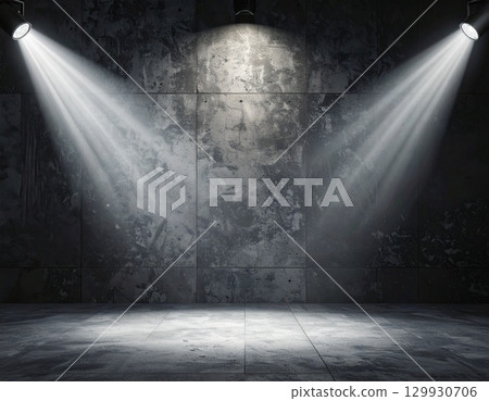 Dark wall in spotlight 1 Dark wall in spotlight 1 129930706