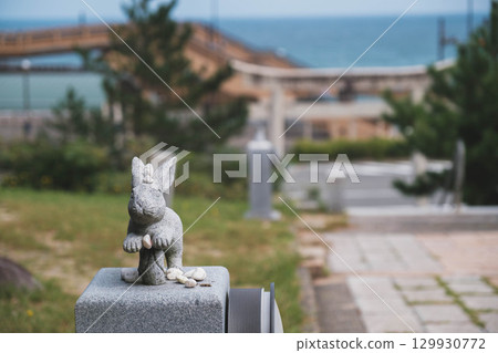 【白兔神社】鳥取縣內歷史悠久的神社，有可愛的石兔雕像 129930772