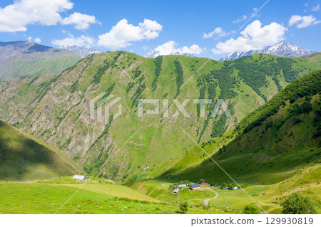 Ardot, an ancient village in the highlands of Khevsureti, Georgia 129930819